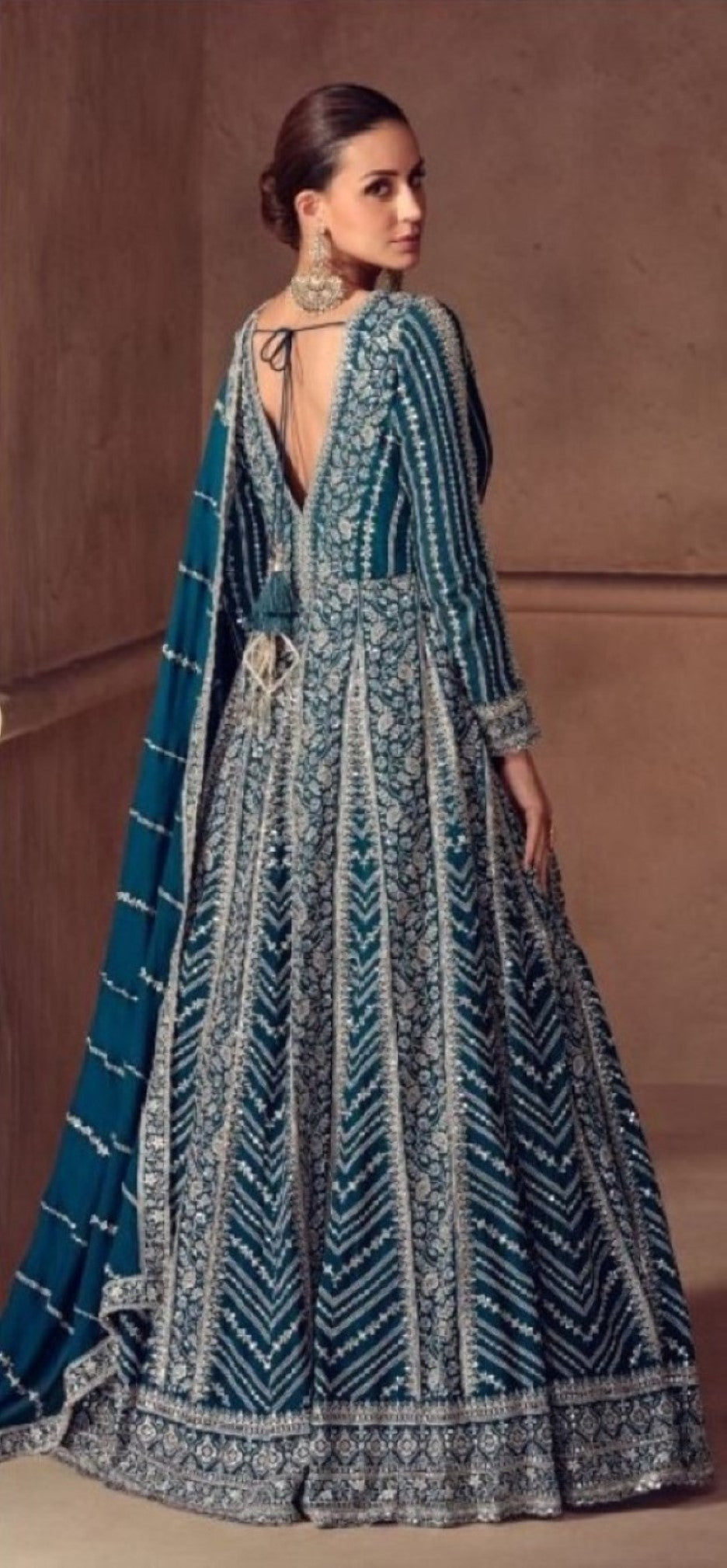Anaita Purple Chinon Stitched Anarkali Suits With Embroidery & Sequence Work - Distacart