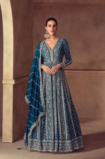 Thumbnail for Anaita Purple Chinon Stitched Anarkali Suits With Embroidery & Sequence Work - Distacart