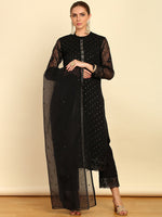 Thumbnail for Soch Ethnic Motifs Embroidered Sequinned Kurta With Trousers & Dupatta - Distacart