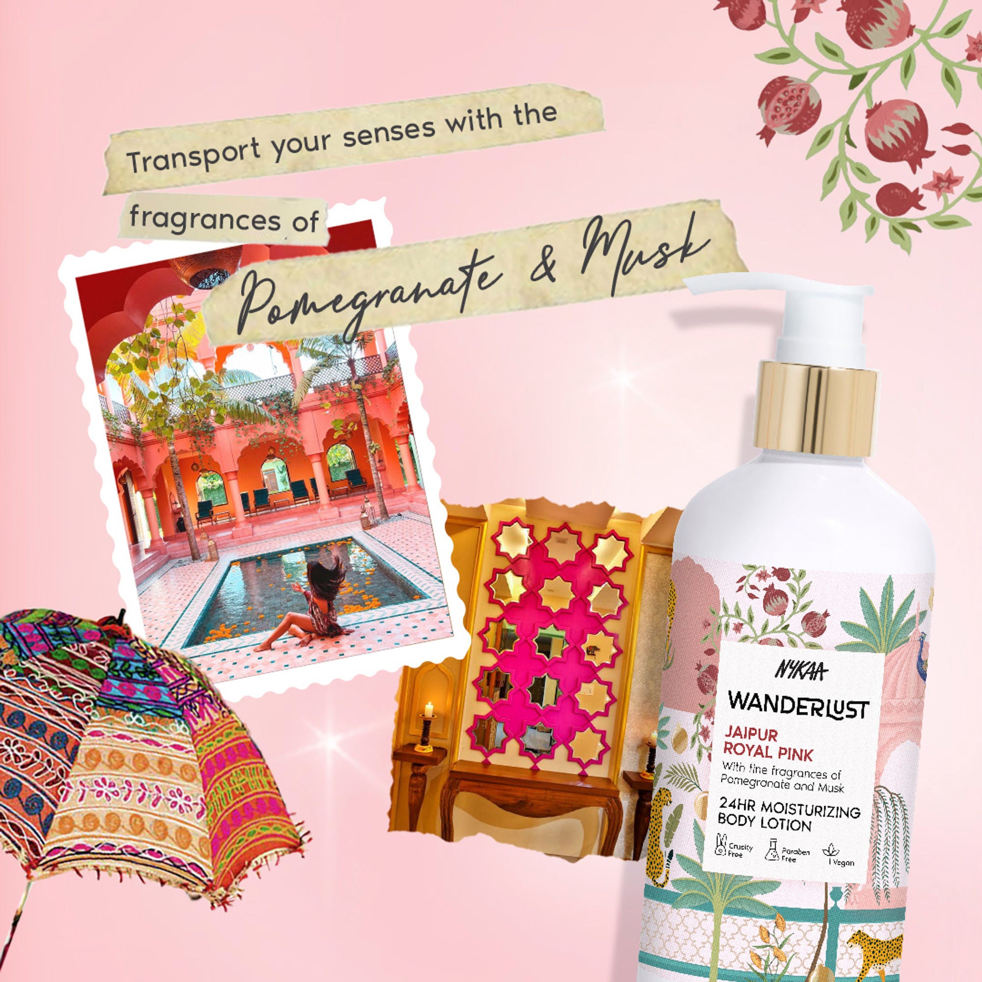 Wanderlust Moisturizing Body Lotion - Royal Pink - Distacart