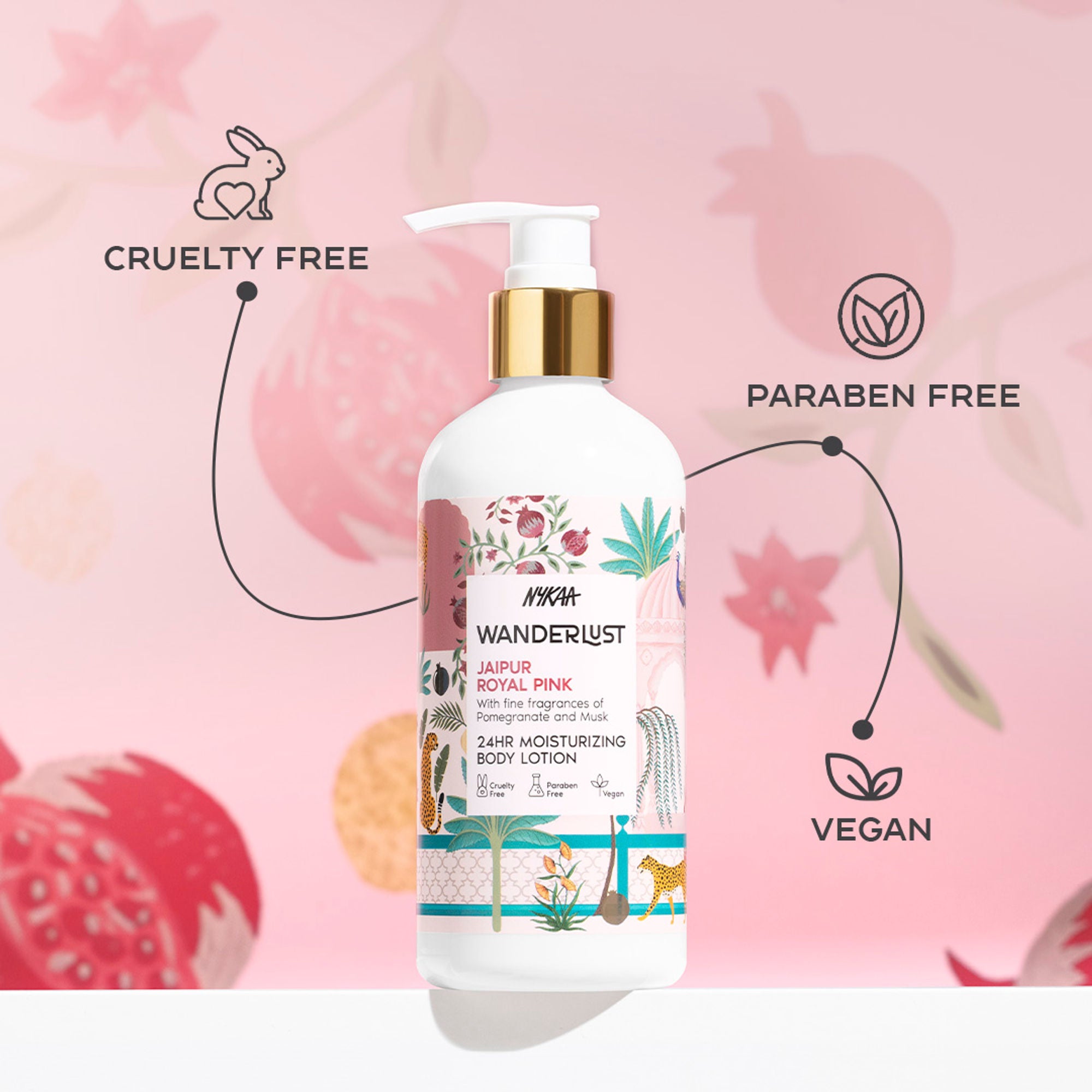 Wanderlust Moisturizing Body Lotion - Royal Pink - Distacart