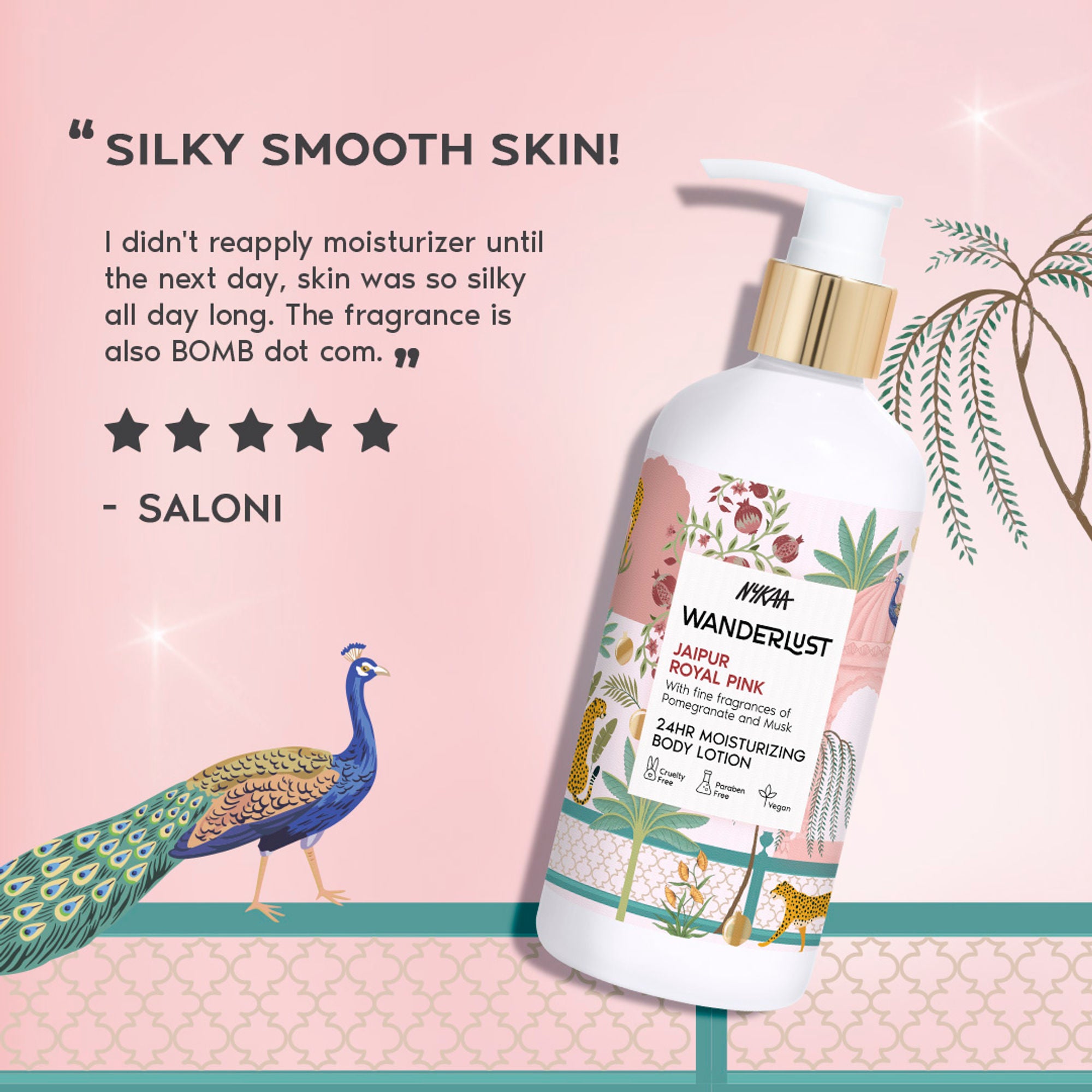 Wanderlust Moisturizing Body Lotion - Royal Pink - Distacart