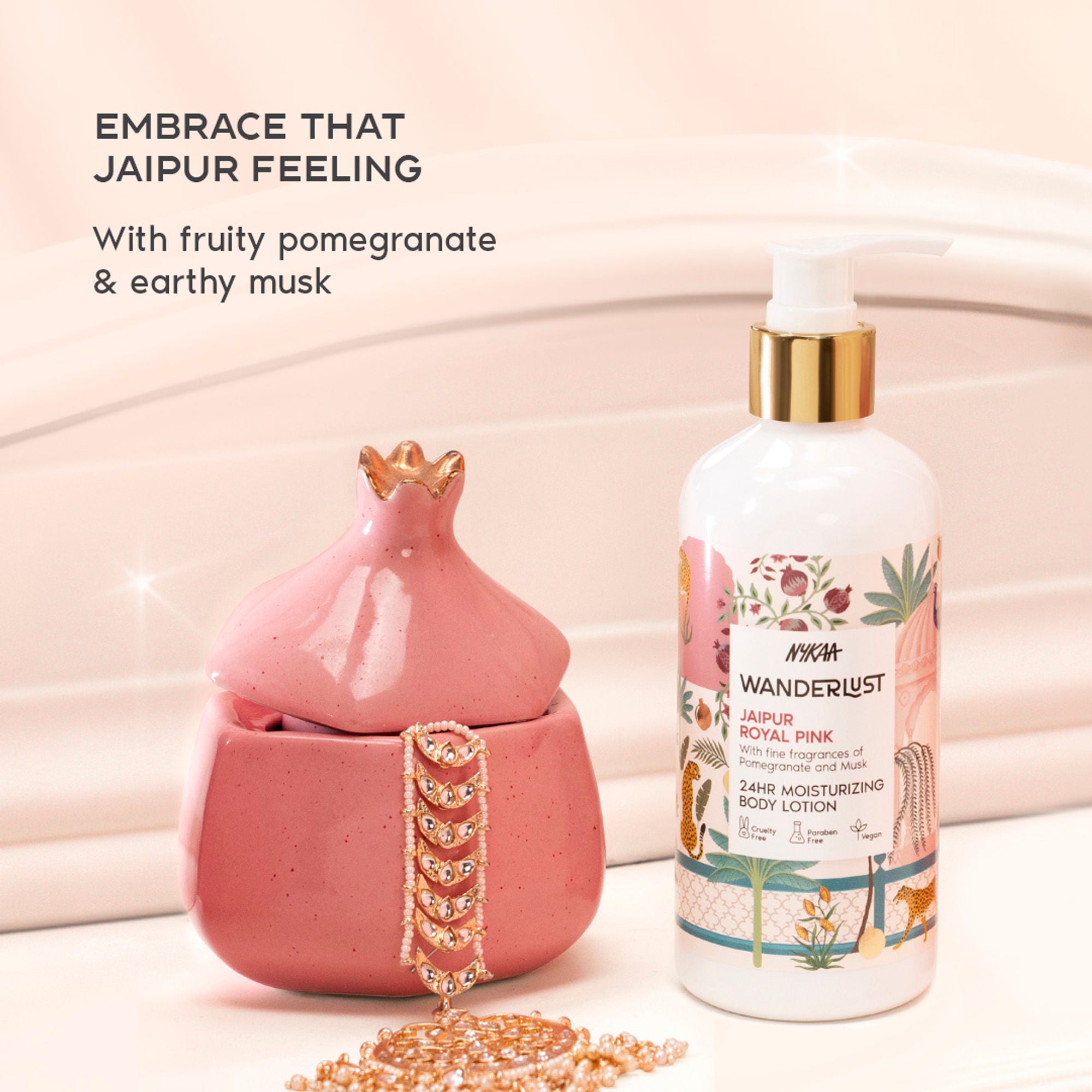 Wanderlust Moisturizing Body Lotion - Royal Pink - Distacart