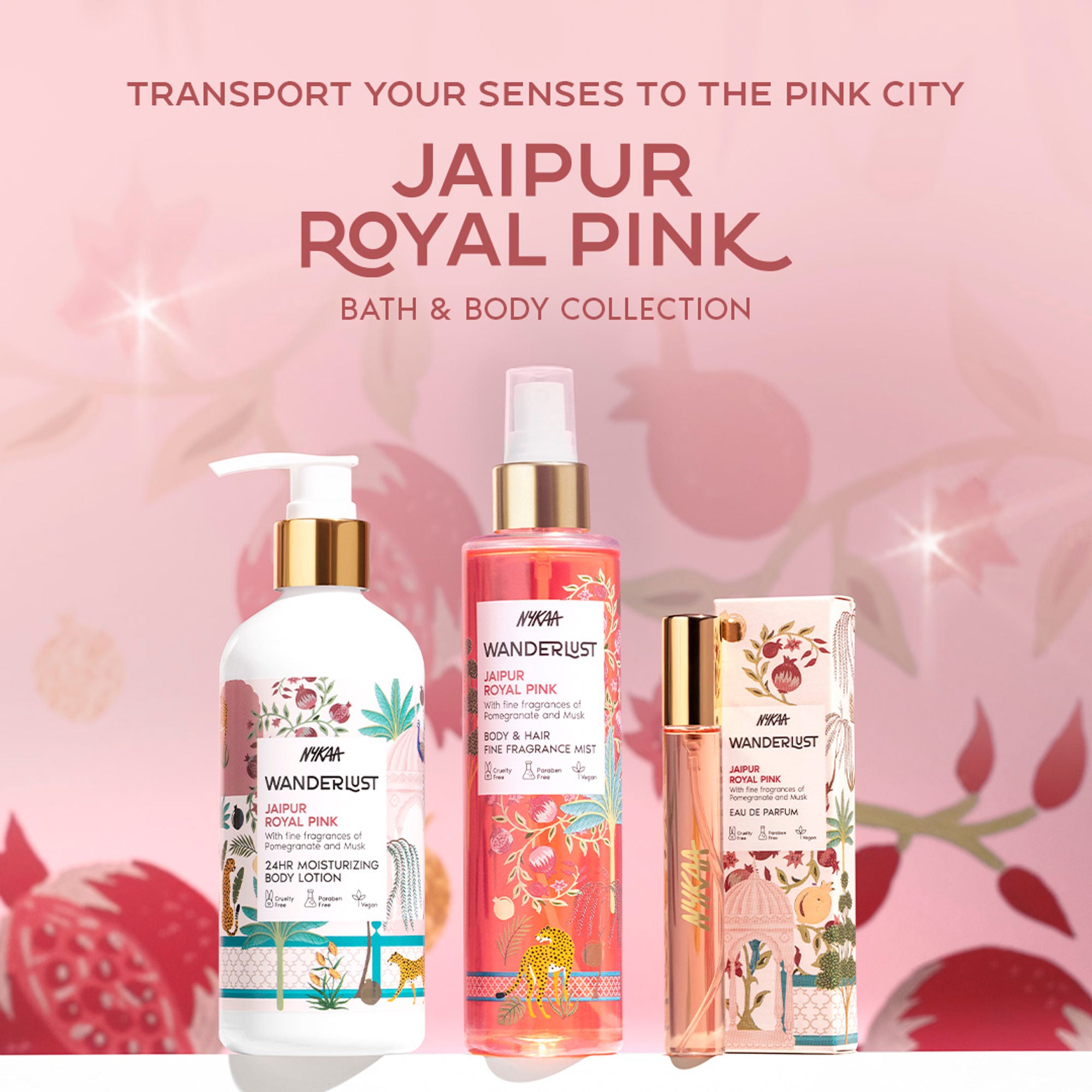 Wanderlust Moisturizing Body Lotion - Royal Pink - Distacart