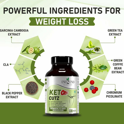 End2End Nutrition Keto Cutz Fat Burner For Weight Loss Tablets - Distacart