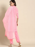Thumbnail for All About You Women Floral Embroidered Regular Kurta with Trousers & Dupatta - Distacart
