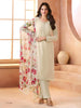 Anaita Beige Chiffon Suit with Digital Printed & Beats Work - Distacart