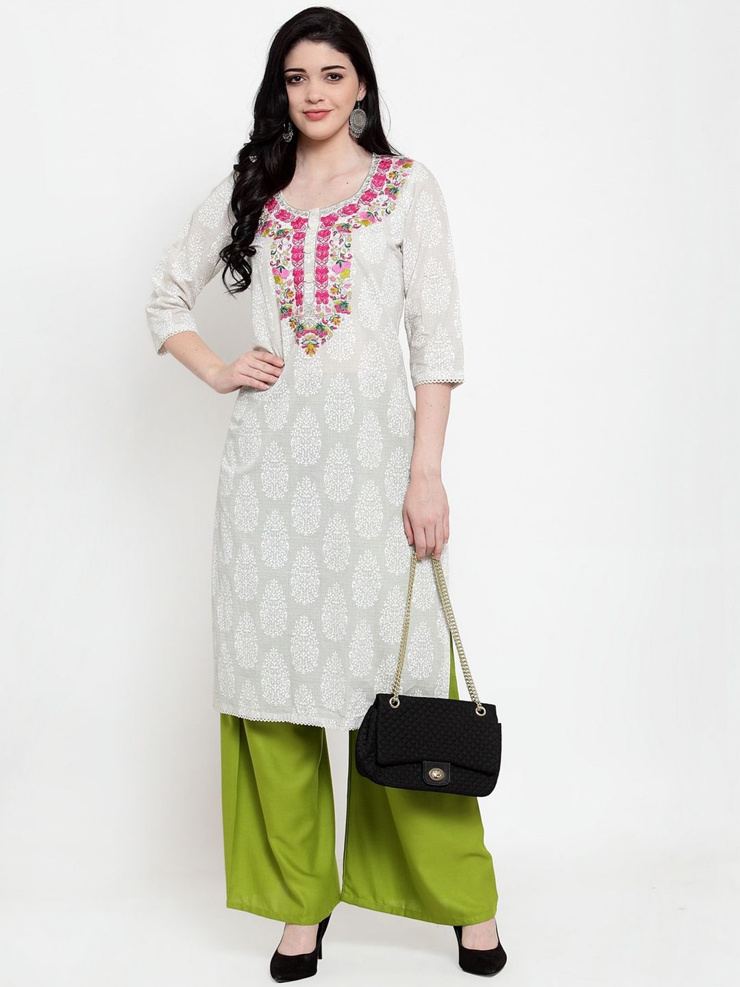 TAG 7 Women Pack Of 2 Solid Straight Palazzos
