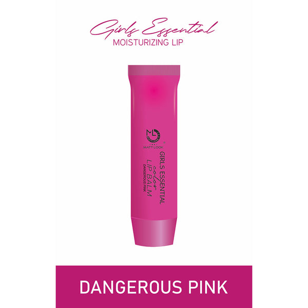 Matt Look Lip Makeup Girls Essential Color Moisturizing Lip Balm - Dangerous Pink
