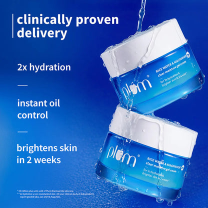 Plum 2% Niacinamide & Rice Water Daily Brightening Gel Cream - Distacart
