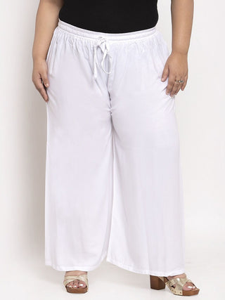 TAG 7 Women Plus Size Mid-Rise Wide Leg Palazzos - Distacart