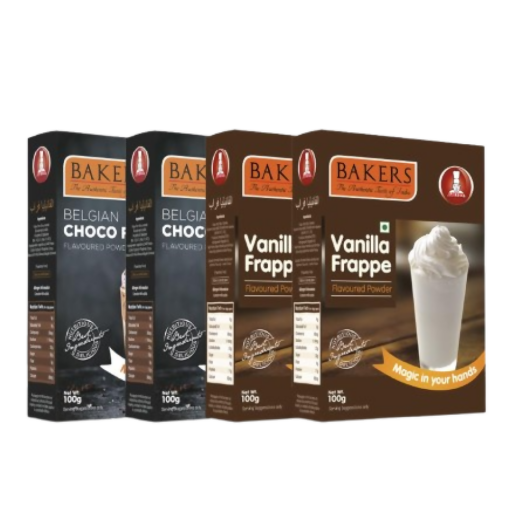 BAKERS Vanilla Frappe Powder & Belgian Choco Frappe Powder