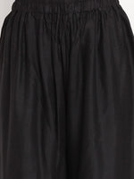 Thumbnail for TAG 7 Women Black Solid Flared Palazzos