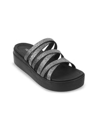 Thumbnail for Metro Strappy Embellished Flatform Heels