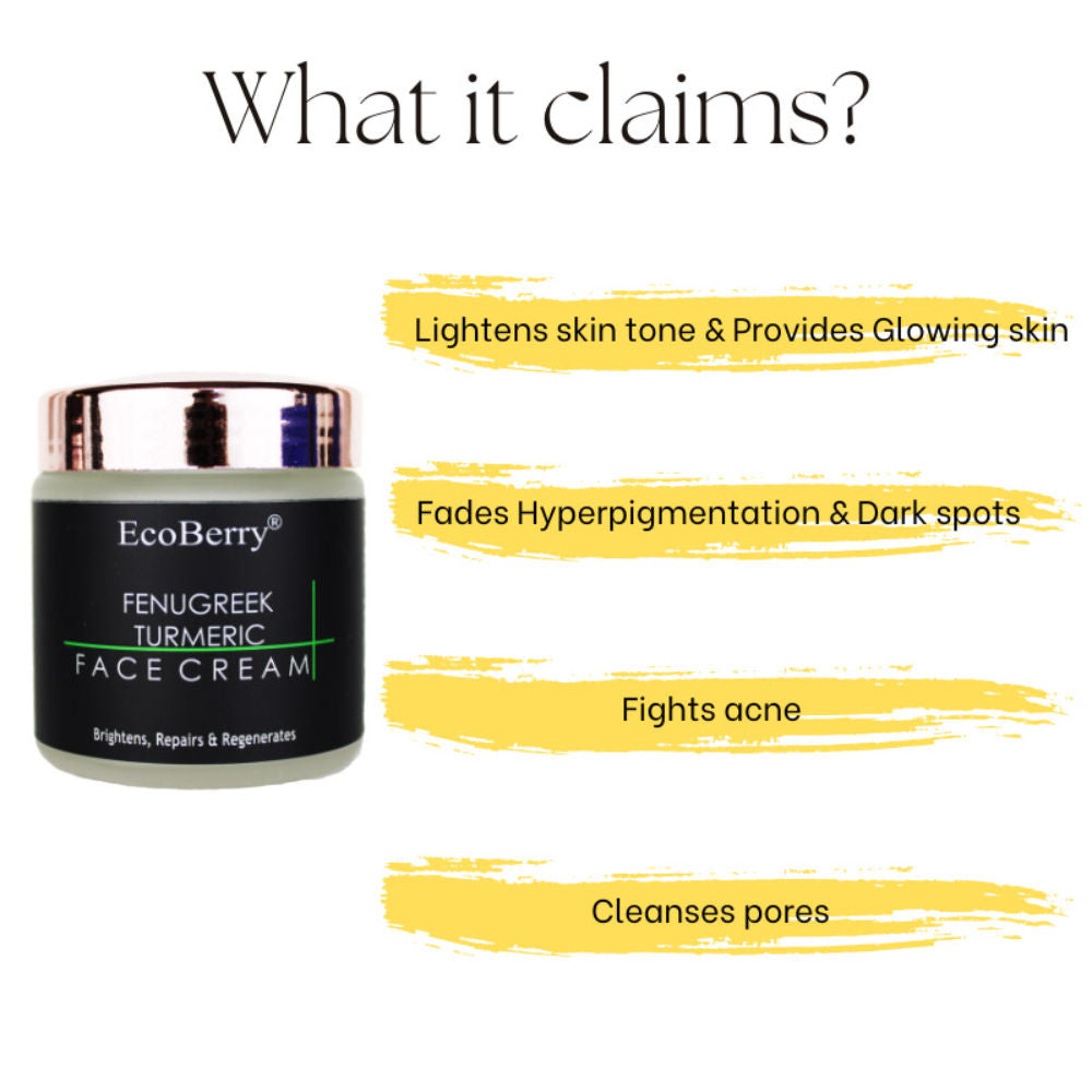 Ecoberry Fenugreek Turmeric Face Cream - Distacart