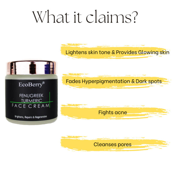 Ecoberry Fenugreek Turmeric Face Cream - Distacart