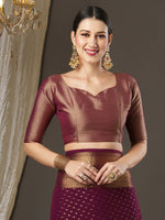 Thumbnail for Anouk Ethnic Motifs Zari Pure Georgette Kanjeevaram Saree - Distacart