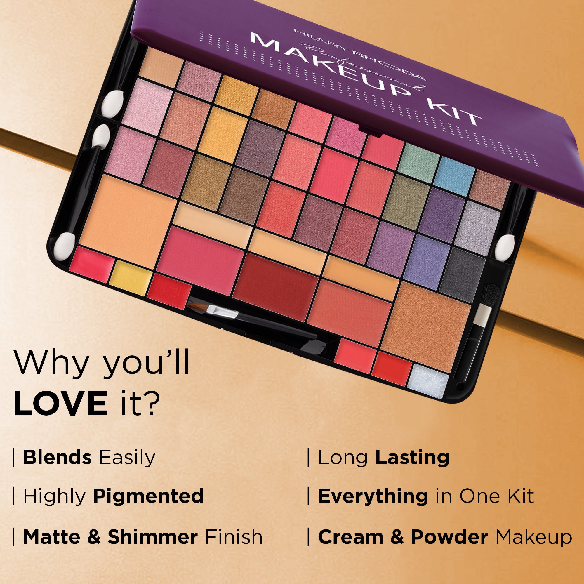 Hilary Rhoda Professional Makeup Kit - Multicolor 01 - Distacart