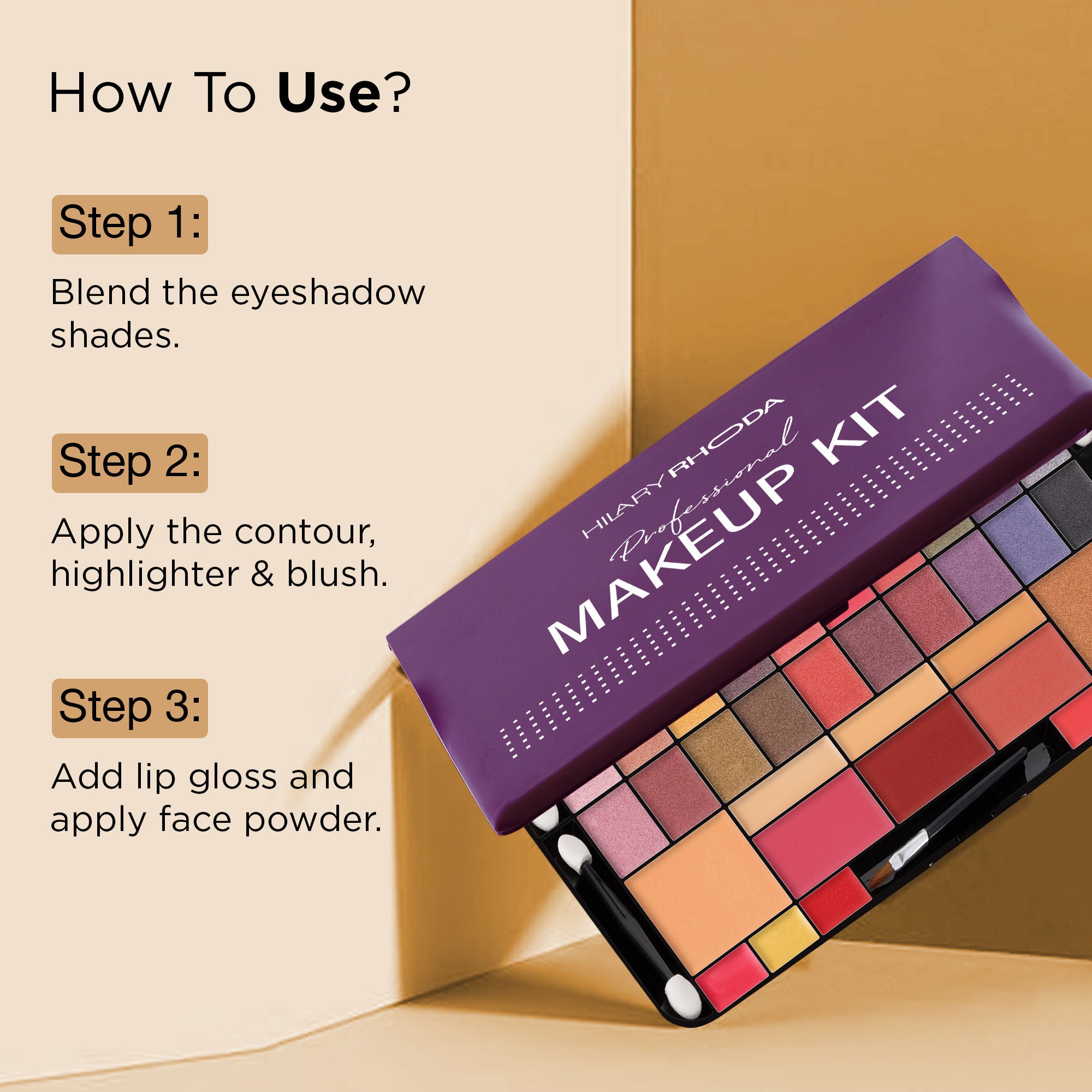 Hilary Rhoda Professional Makeup Kit - Multicolor 01 - Distacart