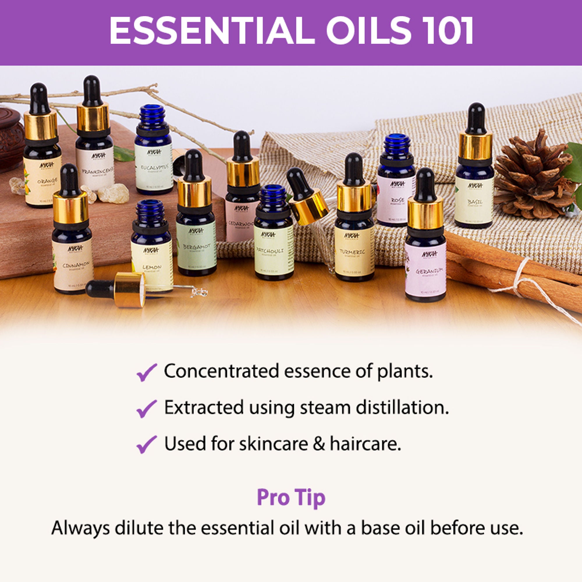 Nykaa Naturals Lavender Essential Oil - Combats skin inflammation and Dandruff - 100% Natural - Distacart
