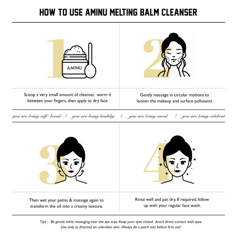 Aminu Melting Balm Cleanser for Makeup Removing & Double Cleansing - Distacart