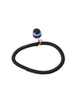 Thumbnail for NVR Women & Men Black Evil Eye Spring Ring Rakhi With Roli Chawal - Distacart