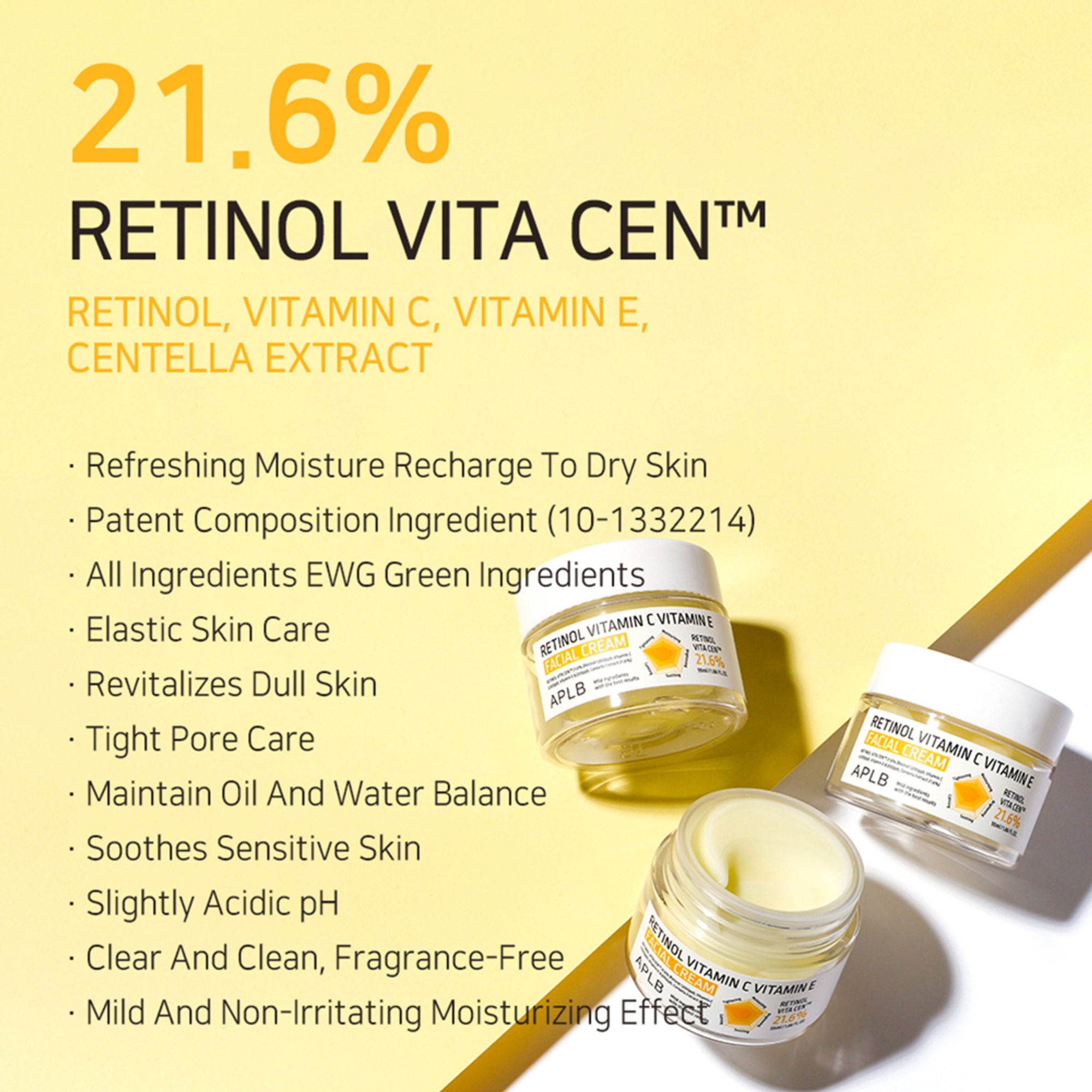 APLB Retinol Vitamin C Vitamin E Facial Cream - Distacart