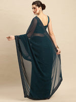 Thumbnail for Anouk Embellished Beads and Stones Pure Georgette Saree - Distacart