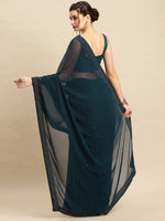 Thumbnail for Anouk Embellished Beads and Stones Pure Georgette Saree - Distacart