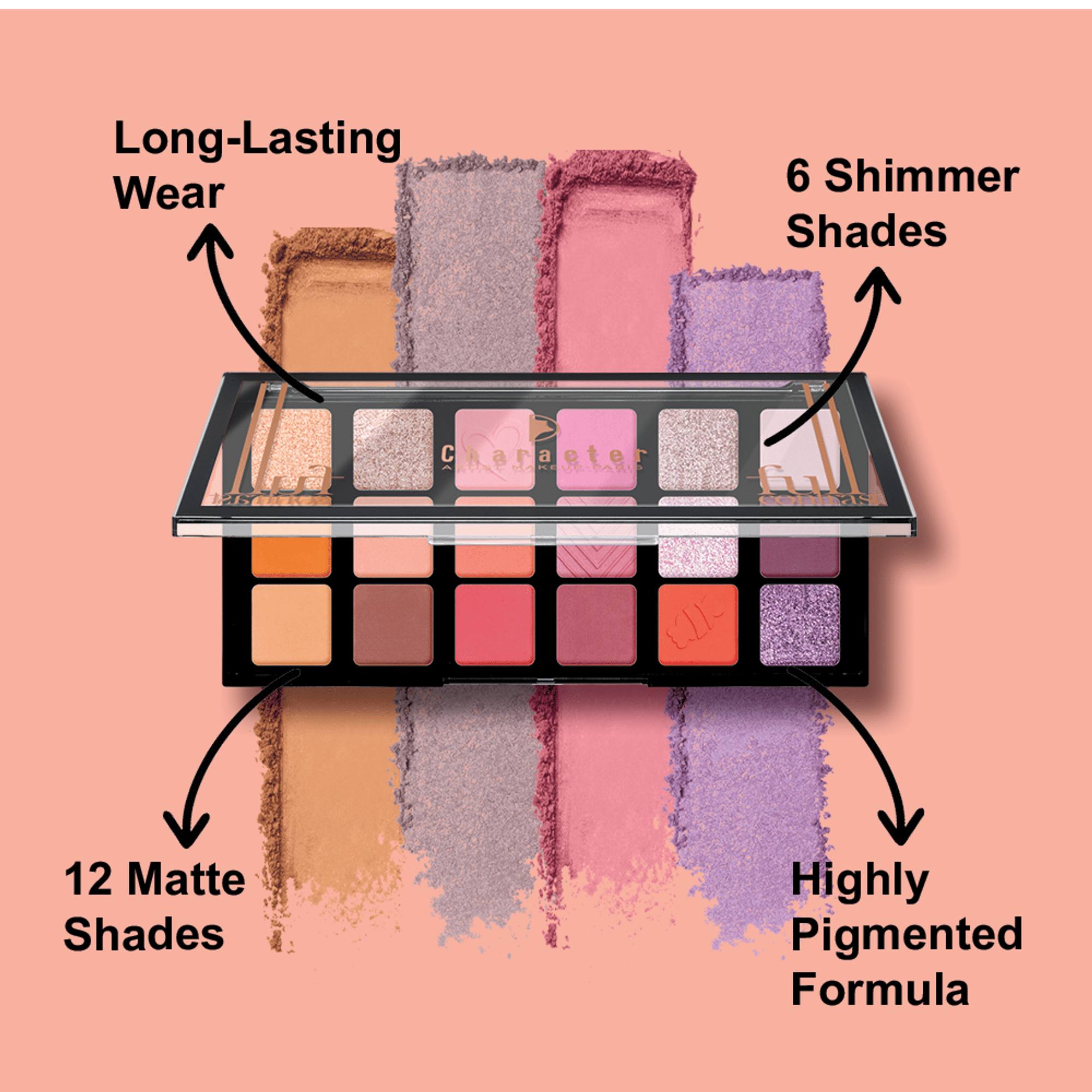 Character 18 Color Eyeshadow Palette - Rustic Radiance Cfc003 - Distacart
