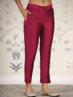 Thumbnail for Ode by House of Pataudi Ethnic Motifs Yoke Design Straight Kurta With Trousers & Dupatta - Distacart