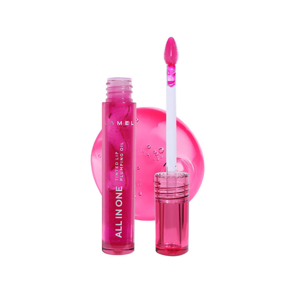 Lamel All In One Lip Tinted Plumping Oil - 404 Berry Ice - Distacart
