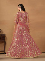 Thumbnail for Anaita Pink Embroidered Butterfly Net Anarkali Suit - Distacart