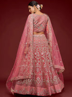 Thumbnail for Tulsi Art Alluring Pink Dori Work Soft Net Ceremony Wear Lehenga Choli
