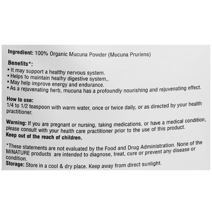 Minature Mucuna Organic Powder