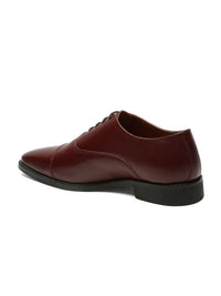 Thumbnail for LOUIS STITCH Louis Stitch Men Rosewood Premium Italian Leather Formal Derby Shoes