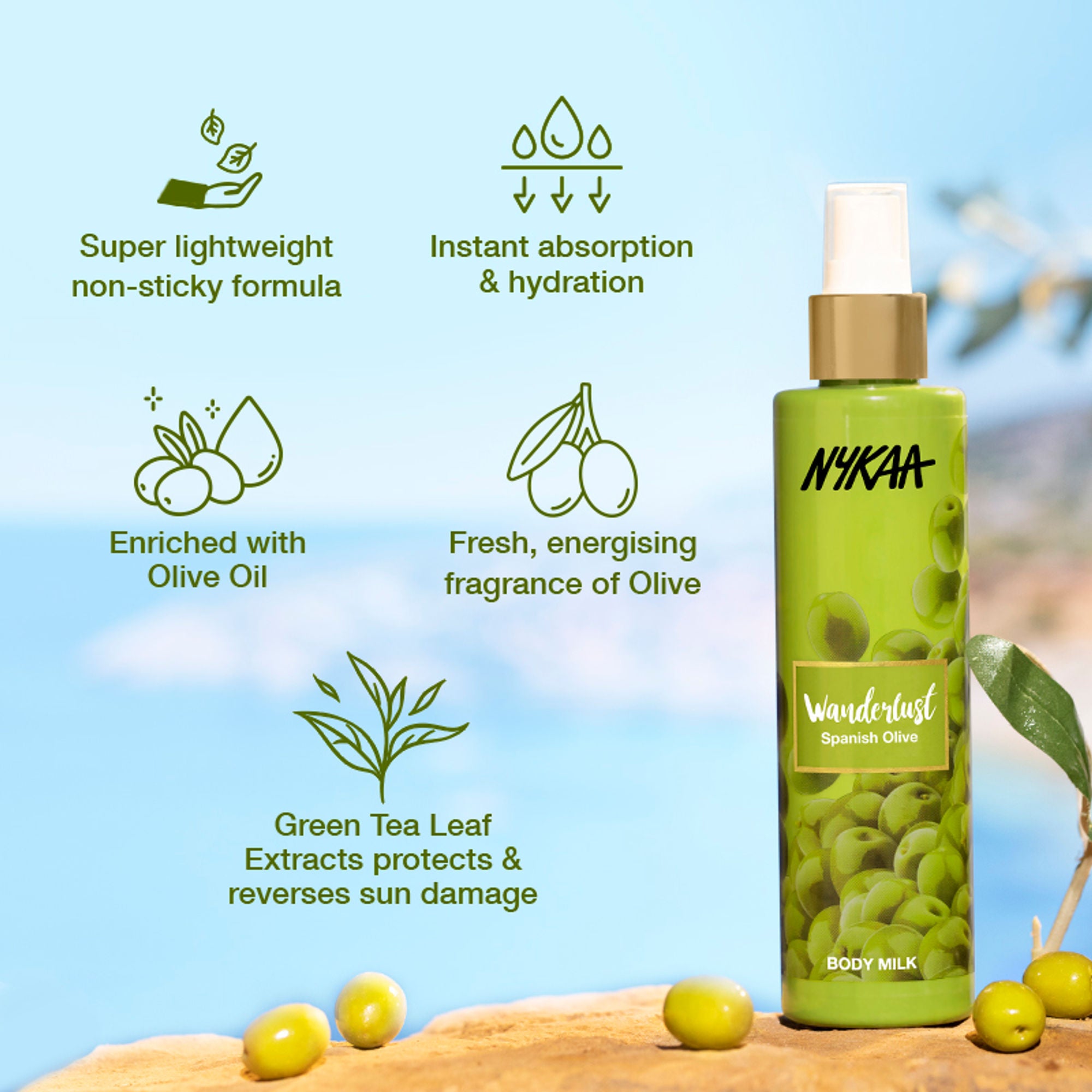 Wanderlust Spanish Olive Body Milk - Distacart