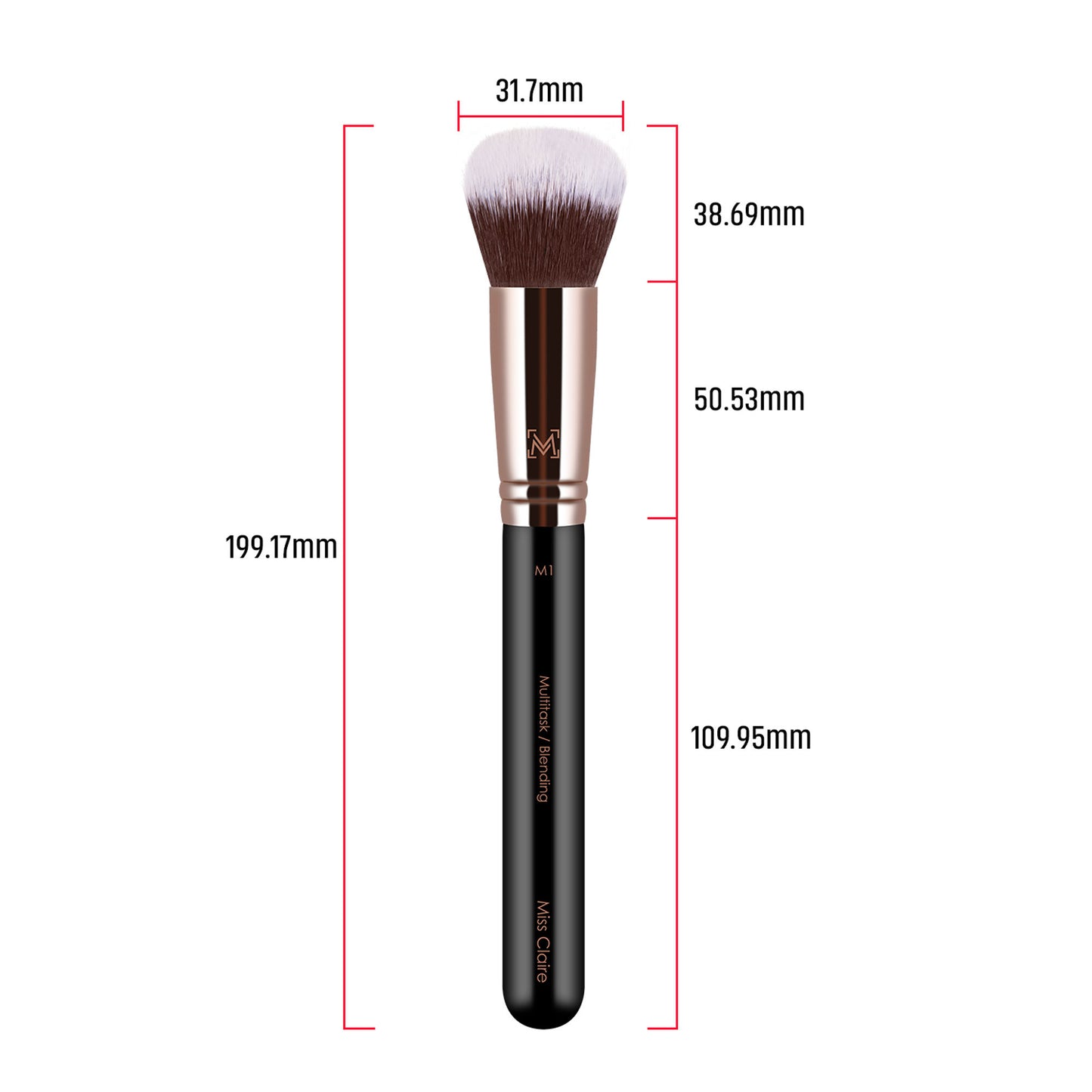 Miss Claire M1 - Multitask/Blending Brush - Rose Gold - Distacart