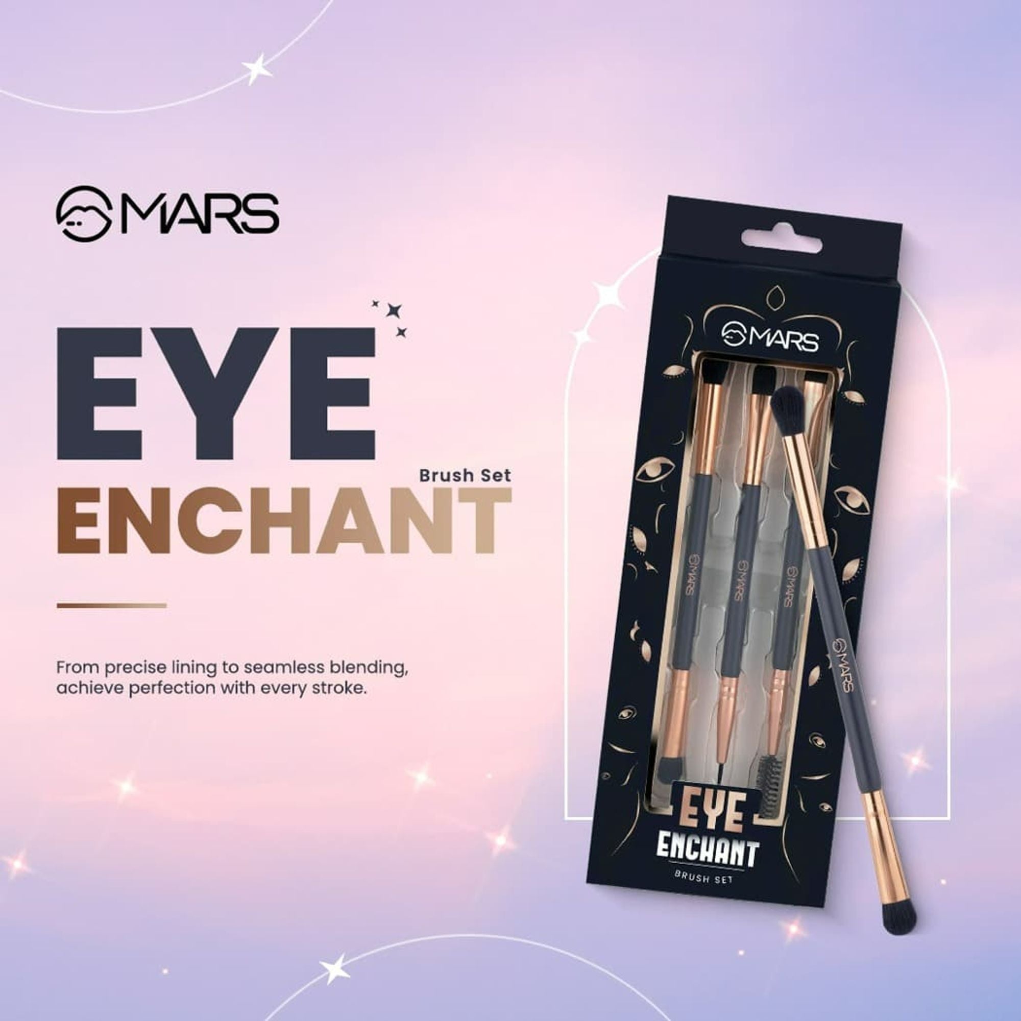 MARS Cosmetics Eye Enchanted Brush - Set of 3 - Distacart