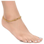 Thumbnail for AanyaCentric Gold Plated Traditional Anklets Payal - Classic and Stylish for Women and Girls - Distacart