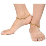 Thumbnail for AanyaCentric Gold Plated Traditional Anklets Payal - Classic and Stylish for Women and Girls - Distacart