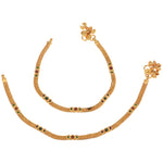 Thumbnail for AanyaCentric Gold Plated Traditional Anklets Payal - Classic and Stylish for Women and Girls - Distacart