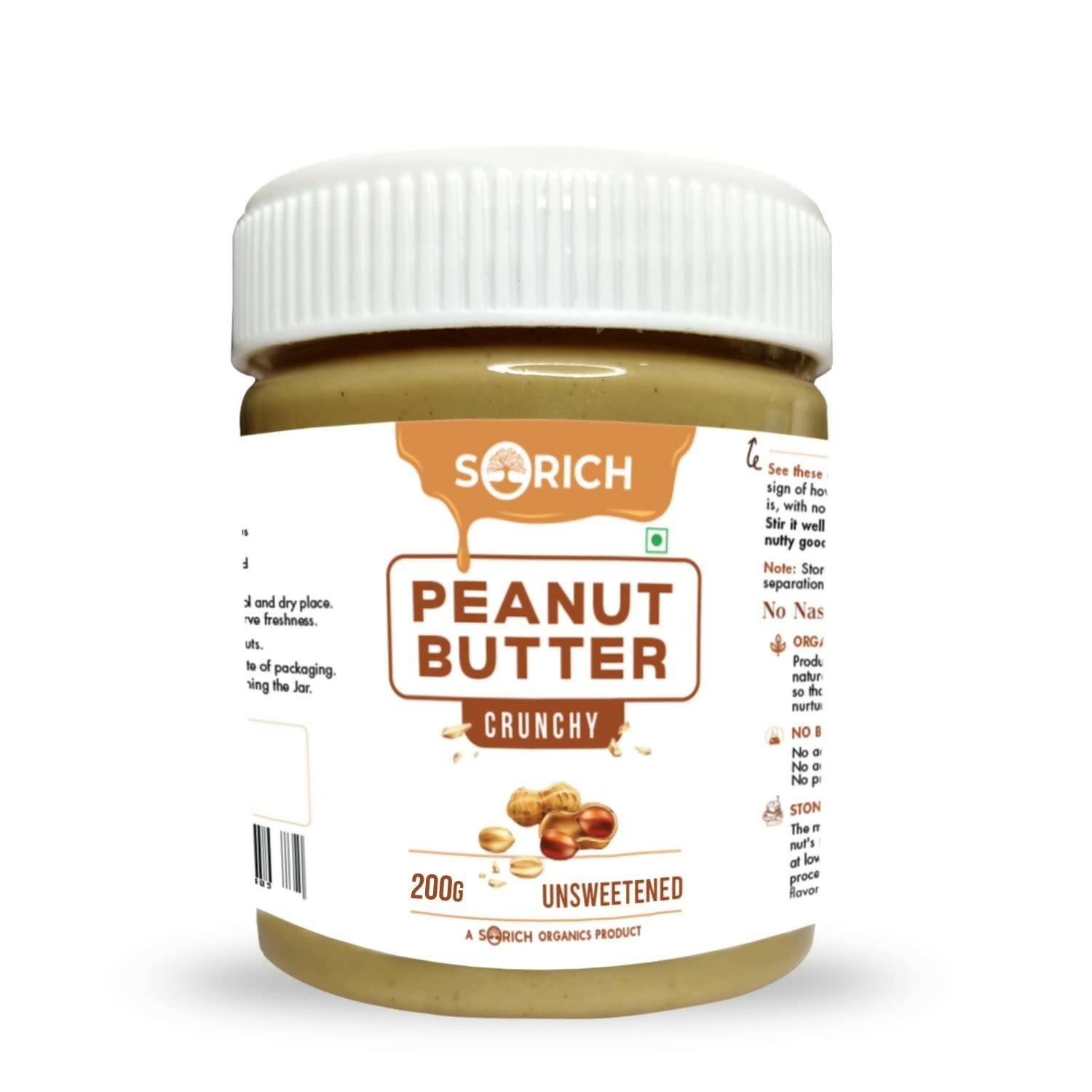 Sorich Organics All Natural Peanut Butter Crunchy - Distacart