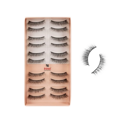 Bronson Professional Eyelash Set 3d False Long And Natural Eye Makeup - L04 - Dista