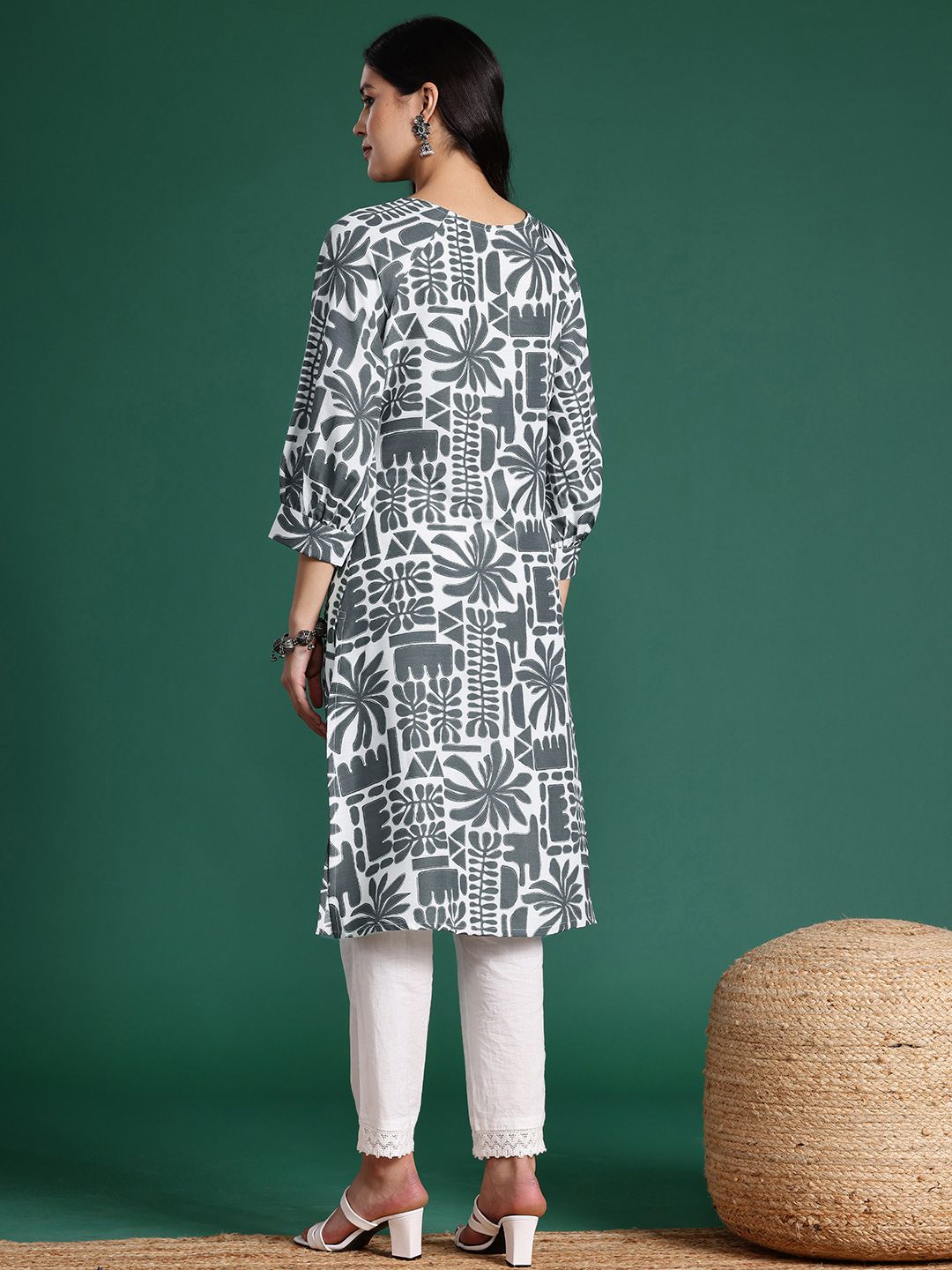 Sangria Women Ethnic Motifs Printed Kurta