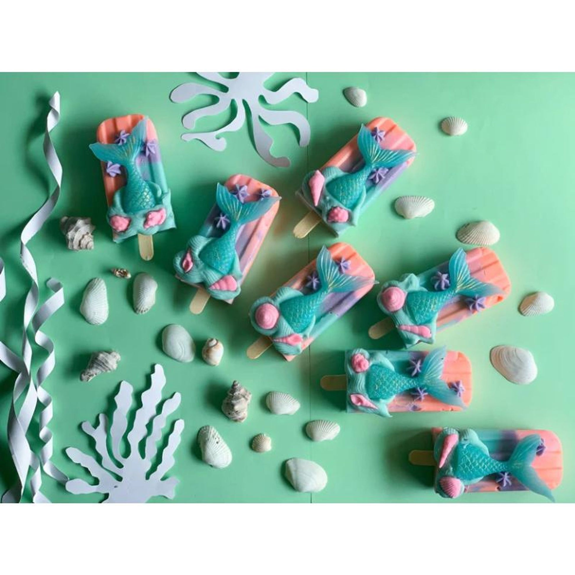 The Sass Bar Seascape Mermaid Popsicle Soap - Distacart