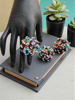 Thumbnail for Inhanns Rangmani Crystal Duo – Adjustable Ring + Statement Earrings Set - Multicolor 1 - Distacart