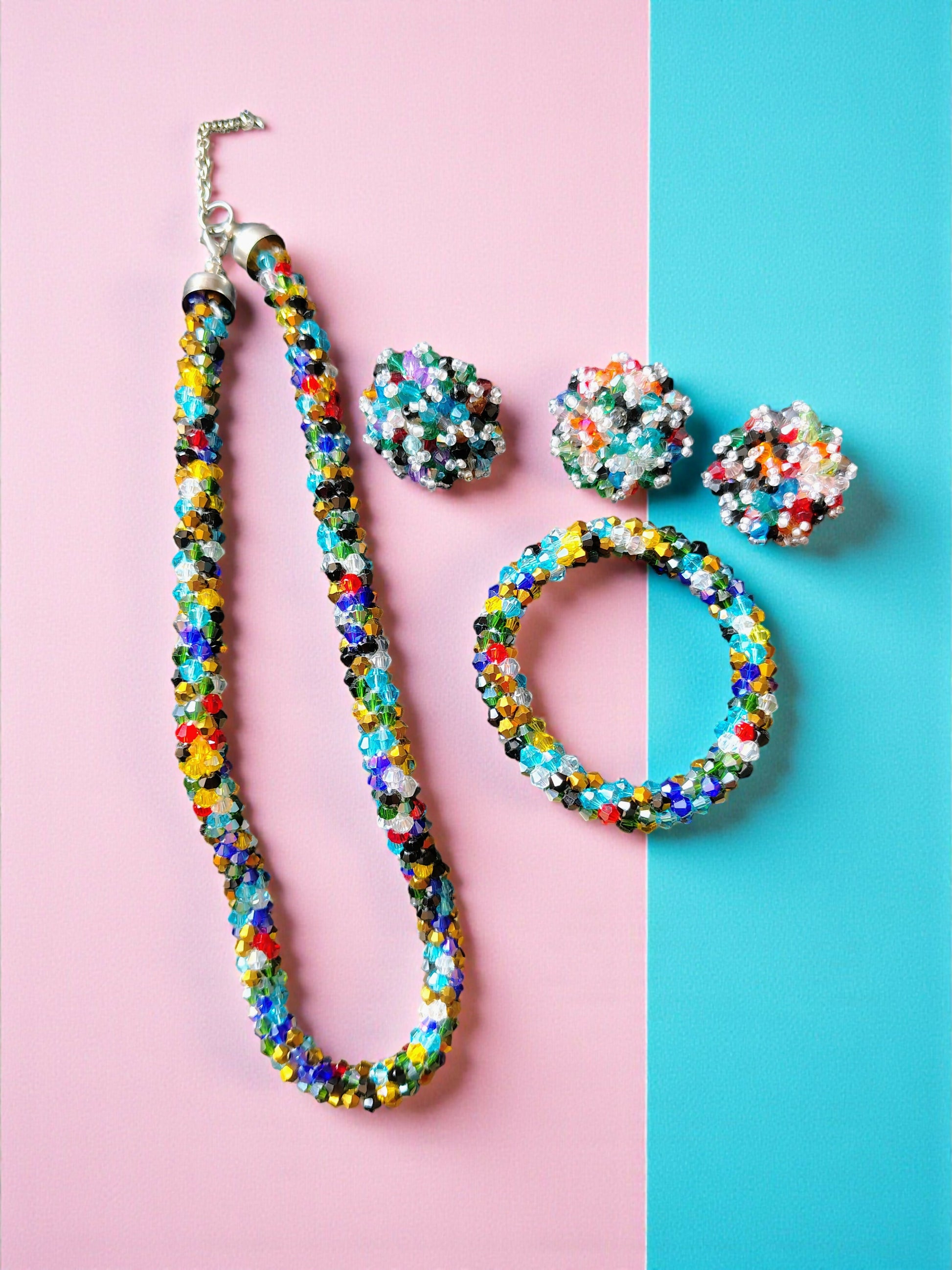 Inhanns Rangshine 4-In-1 Crystal Glam Set - Handmade - Multicolor - Distacart