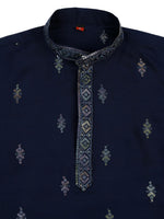 Thumbnail for Joban Fashion Kids Island Traditional Ethnic Wear with Silk Sequence Embroidery Kurta and Pyjama Set - Blue - Distacart