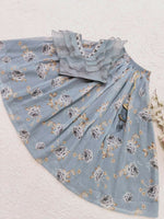 Thumbnail for Jyoti Fashion Charming Grey Faux Georgette Digital Printed with Fancy Latkan Work Kids Lehenga Choli Set - Distacart